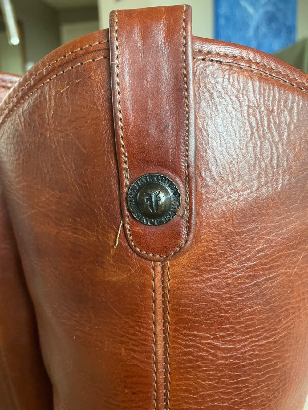 Frye Leather Knee-High Riding Boots in Chestnut Brown - Women size 7.5B - Picture 4 of 16